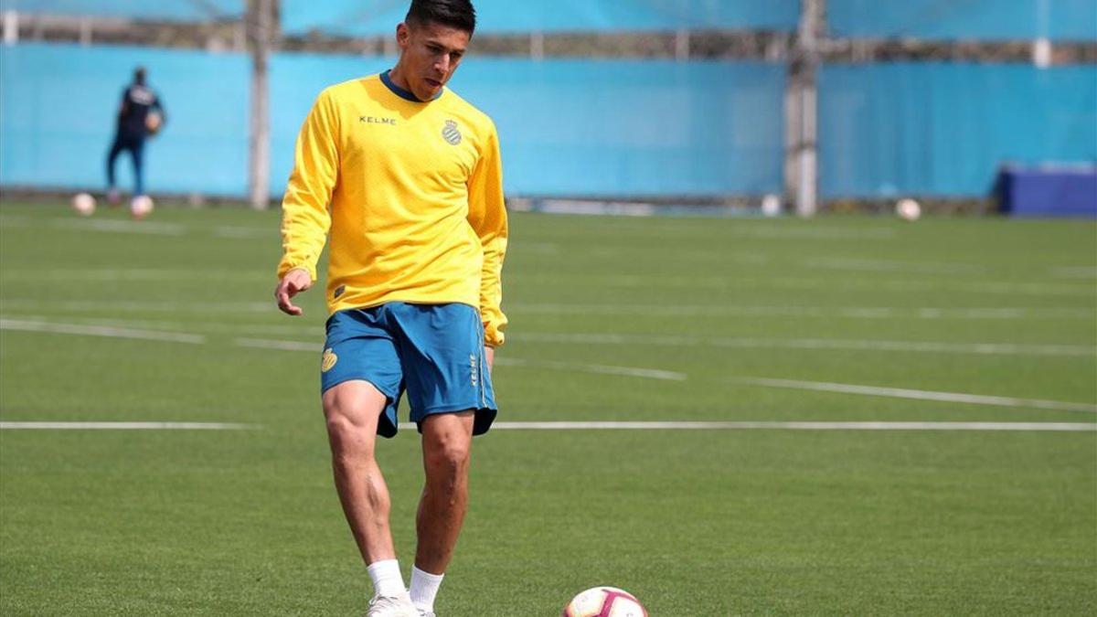 Duarte durante una sesión de entrenamiento