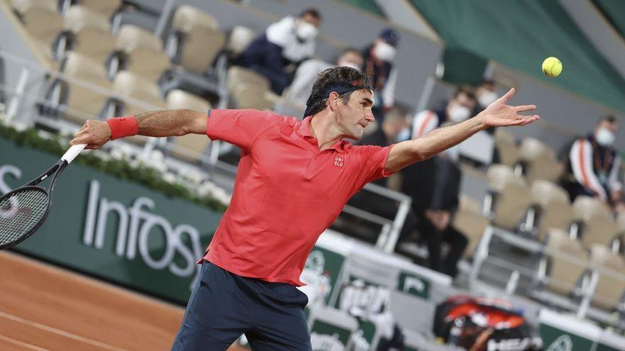 Roger Federer durant un matx