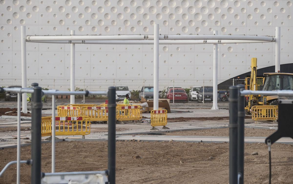 Obras del parque del Puerto de Las Pamas