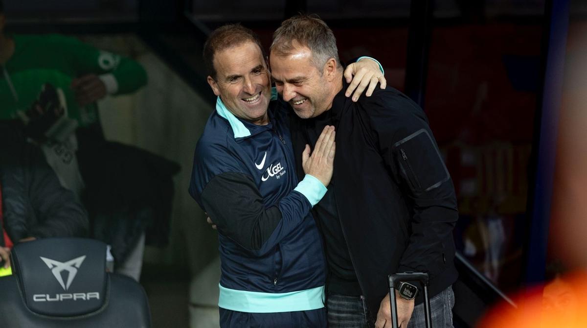 Arrasate y Flick, antes del partido