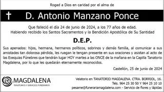 D. Antonio Manzano Ponce