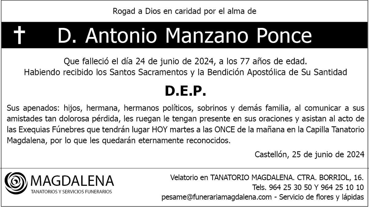 D. Antonio Manzano Ponce