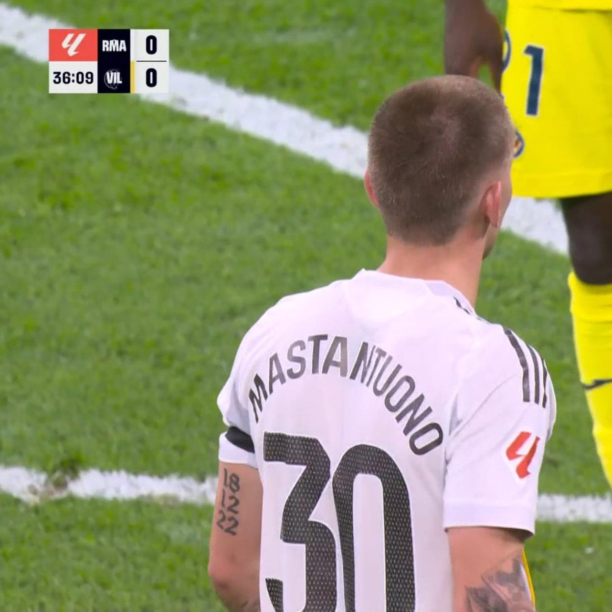 El tatuaje de Franco Mastantuono