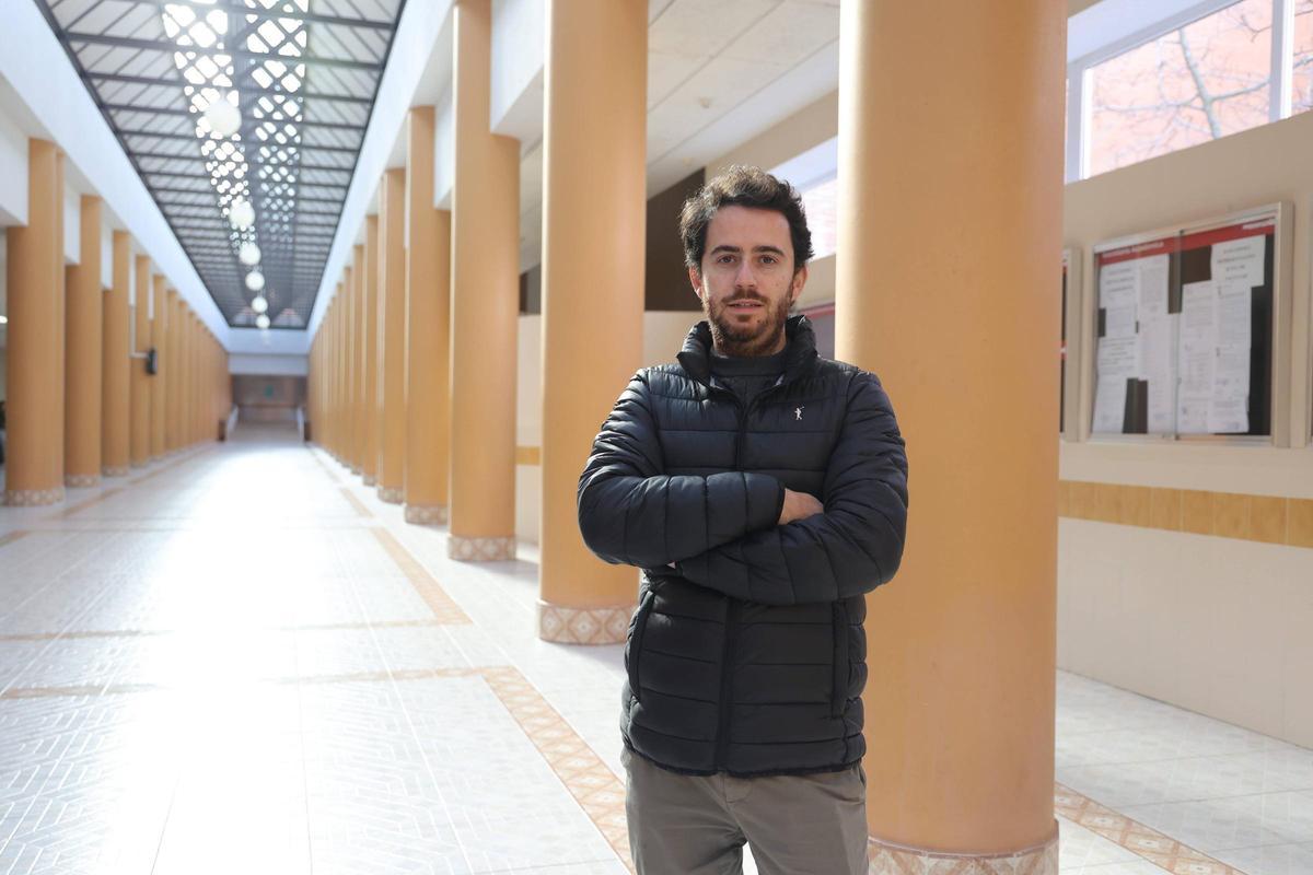 Gabriel Moreno, en la Facultad de Derecho de la Uex.