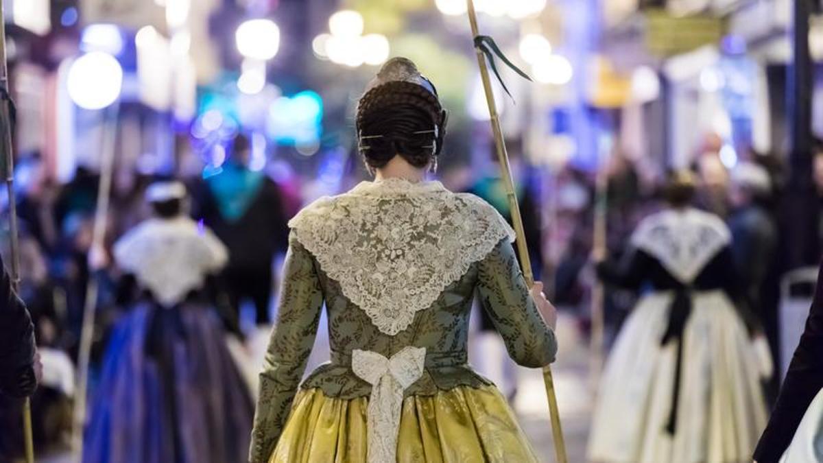 Una castellonera durante la Magdalena.