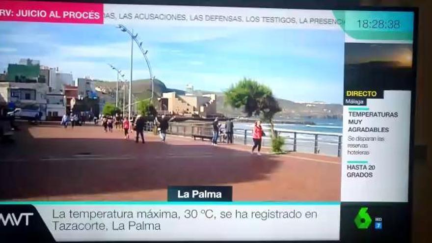 La Sexta 'sitúa' a Las Canteras en La Palma