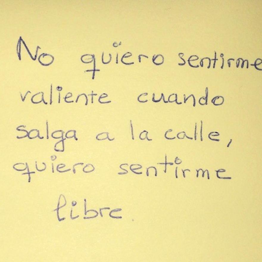 Mensajes contra la violencia de género en el IES Tierra de Campos.