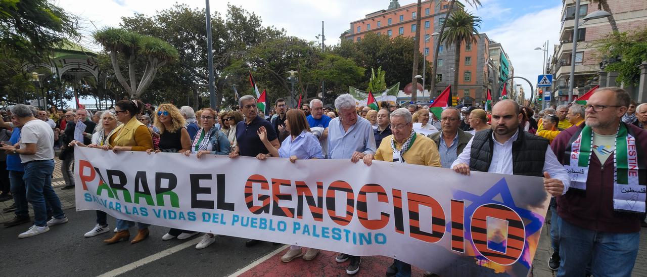 Manifestación en Las Palmas de Gran Canaria para reclamar la paz en Palestina
