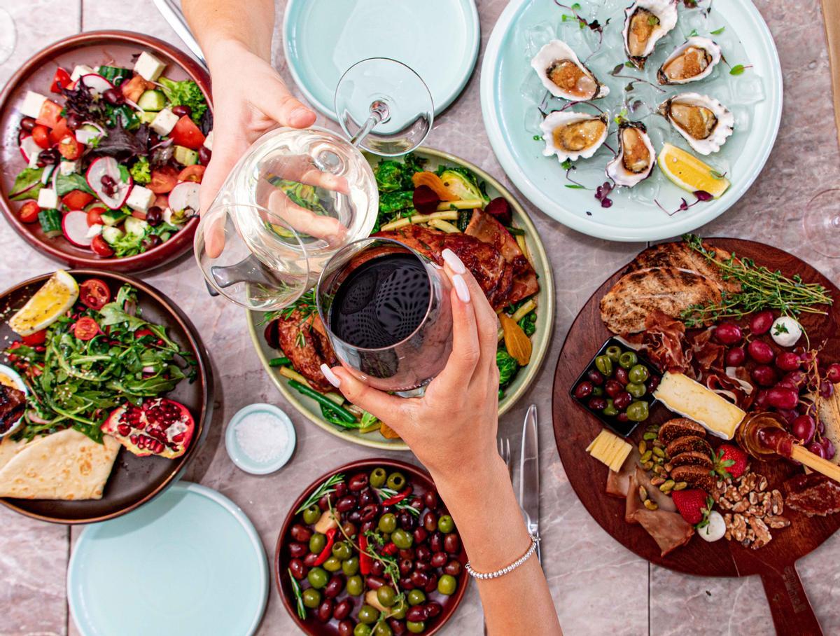 Alimentos en una mesa