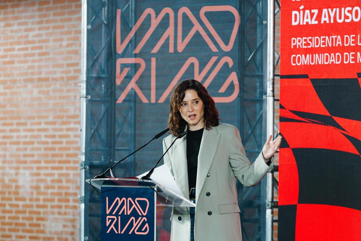 Archivo - La presidenta de la Comunidad de Madrid, Isabel Díaz Ayuso,  durante la presentación del circuito de Fórmula 1 Madring, en IFEMA Madrid
