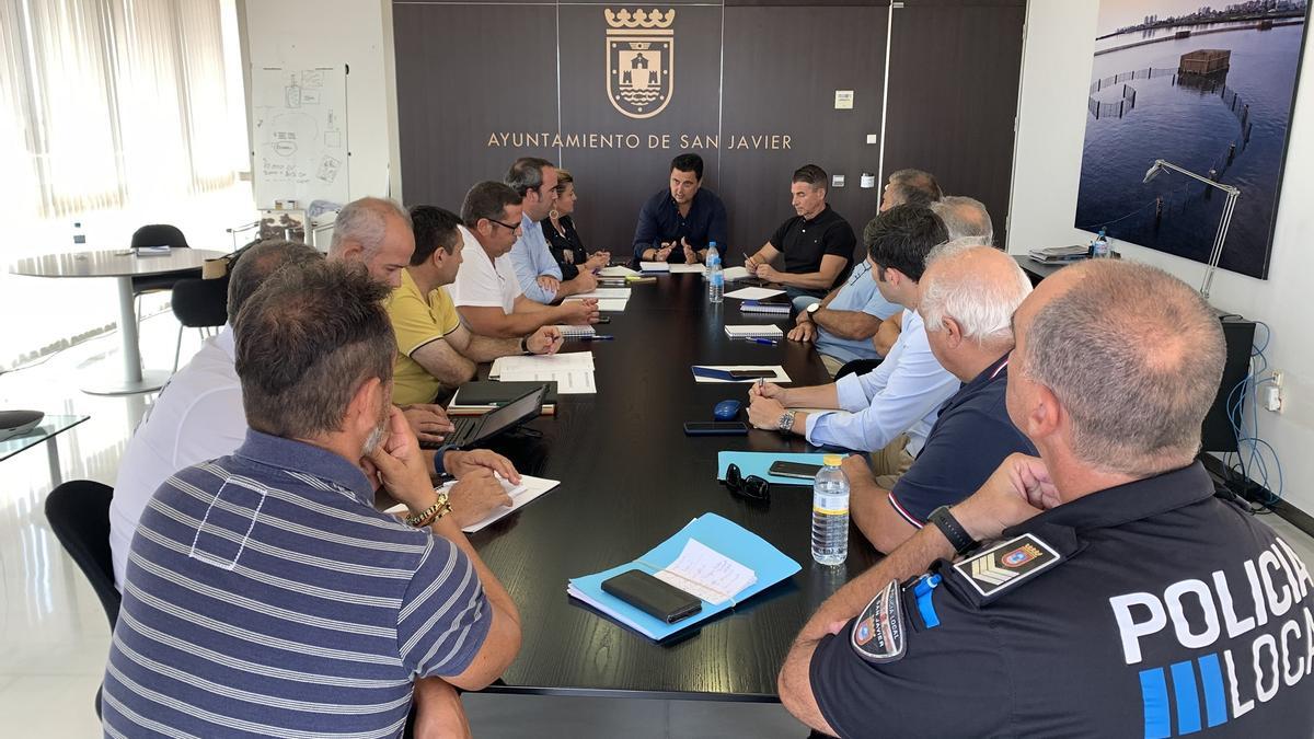 Reunión para la coordinación de inundaciones en el Ayuntamiento de San Javier