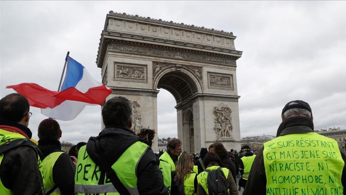 Manifestación de 'chalecos amarillos' en marzo del 2019 en París.