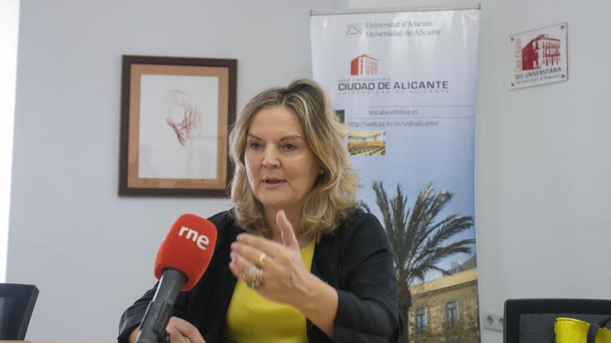 La científica Pilar Mateo, este martes en la Sede Ciudad de Alicante.