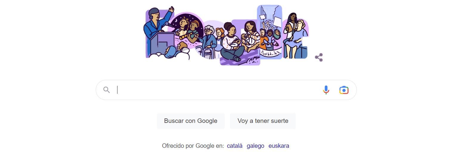 Día Internacional de la Mujer  Google homenajea a las mujeres por