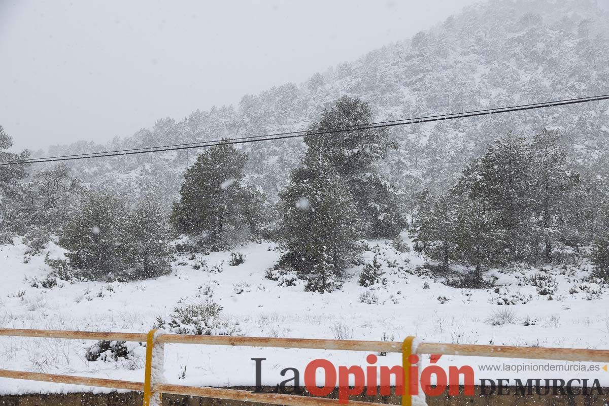 Continúa la nevada en las zonas altas de la comarca del Noroeste