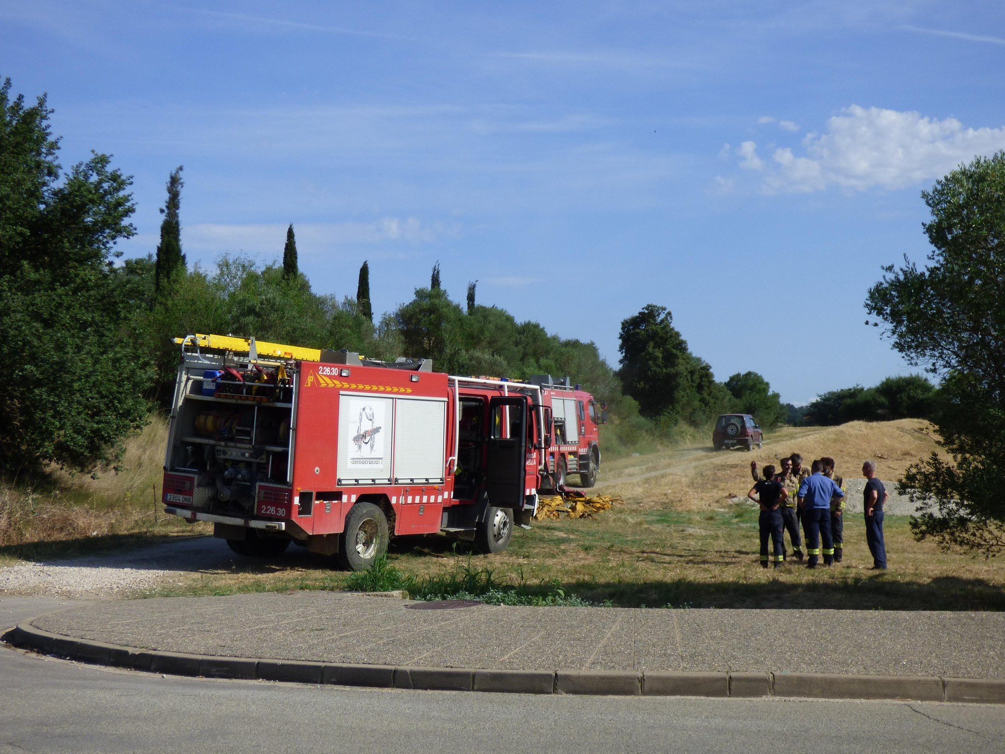 Un incendi ha calcinat 32 hectàrees de vegetació agrícola a Peralada