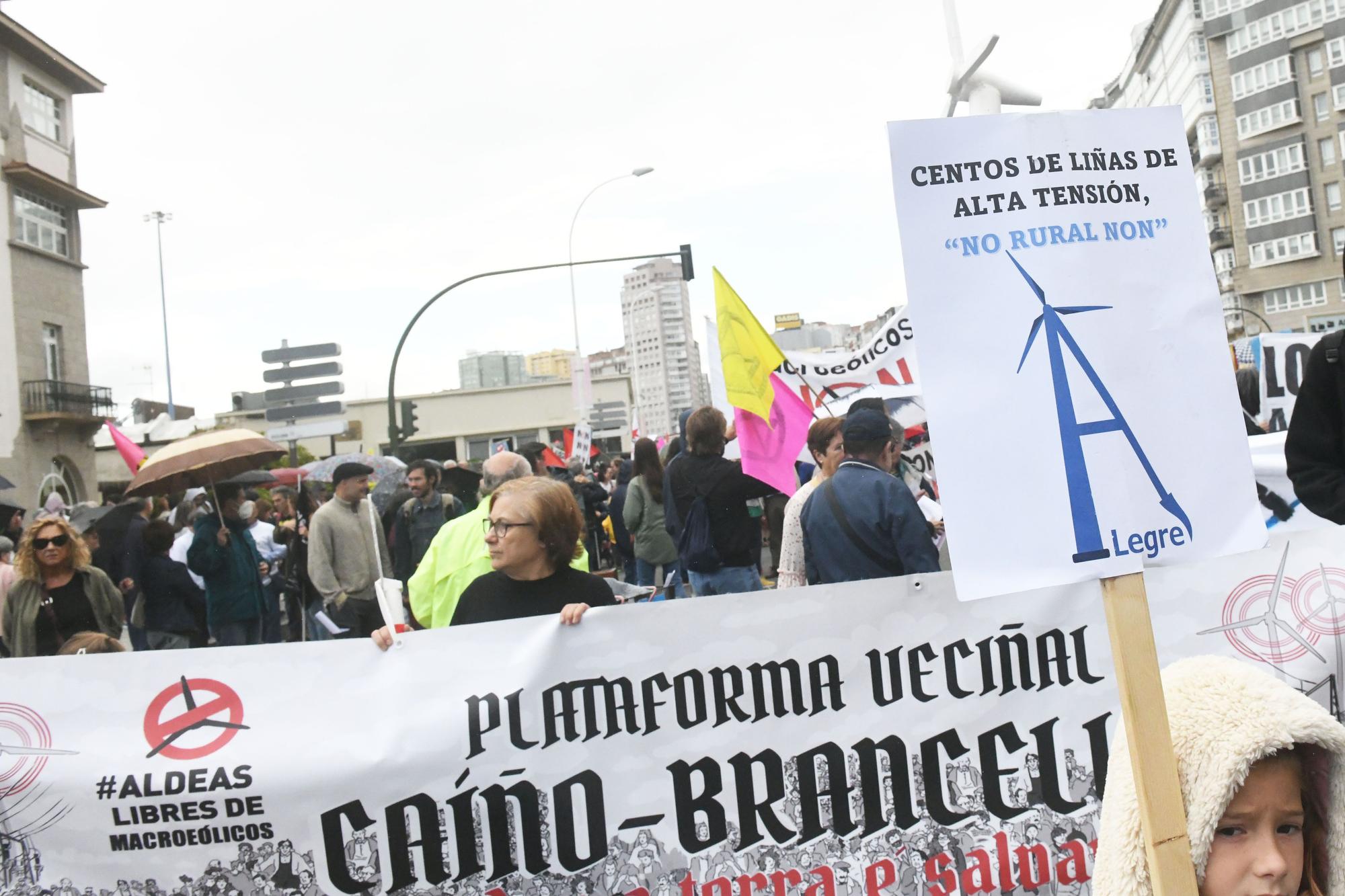 Manifestación en A Coruña contra los parques eólicos