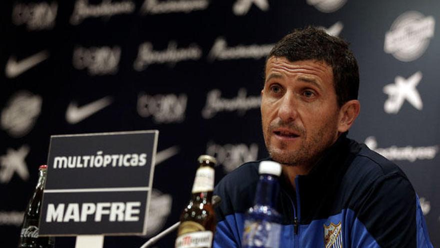 Javi Gracia durante la rueda de prensa.