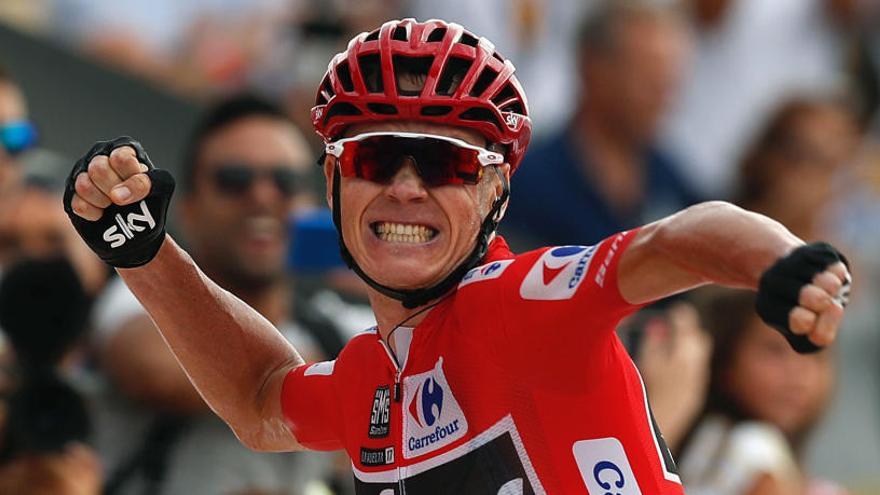 Chris Froome, en una etapa de la Vuelta 2017.