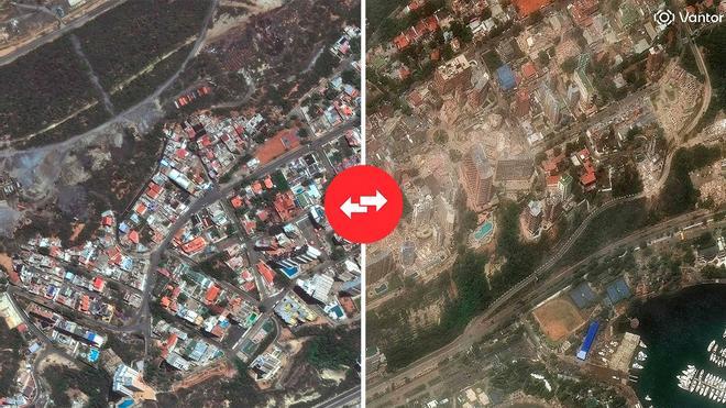 FOTOS  El antes y el después de La Guaira, la 'zona cero' del doble terremoto que ha arrasado Venezuela