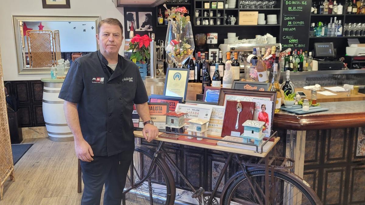 José María Ramos, en su restaurante de Villabona (Llanera).