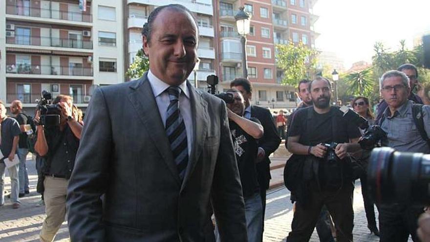 El presidente provincial del PP, José Joaquín Ripoll, a su llegada el pasado martes al comité ejecutivo en Valencia