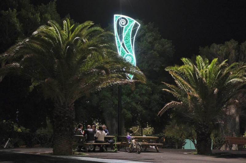 Reportaje sobre la iluminación instalada en el parque de La Estrella