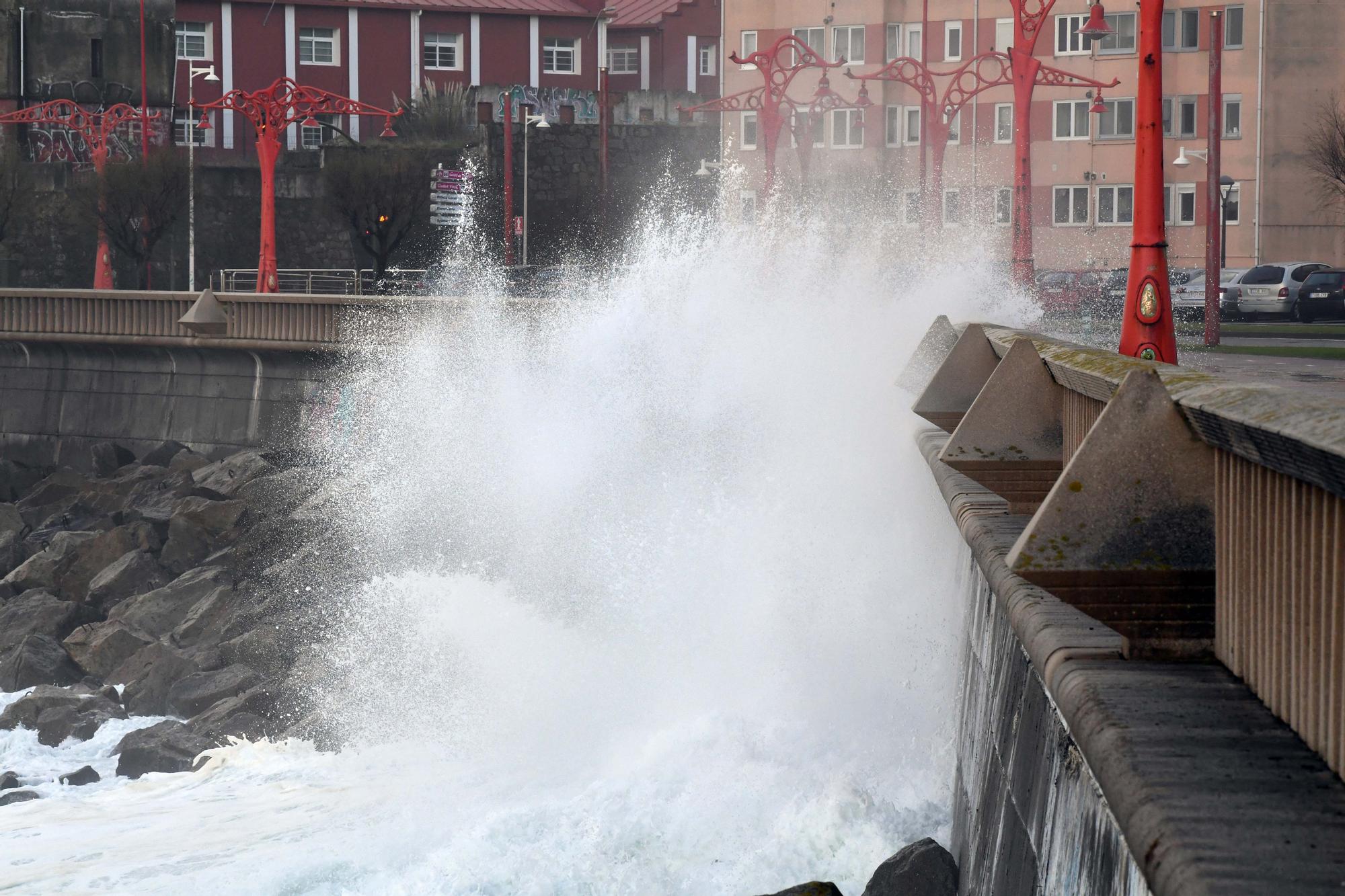 La borrasca 'Bella' azota A Coruña