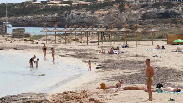 Playa de es Pujols, en la zona donde está previsto montar un quiosco.