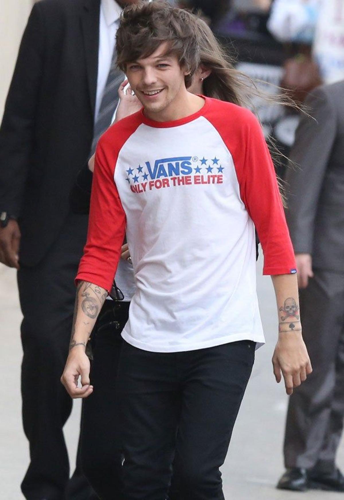 Louis Tomlinson llegando al show de Jimmi Kimmel