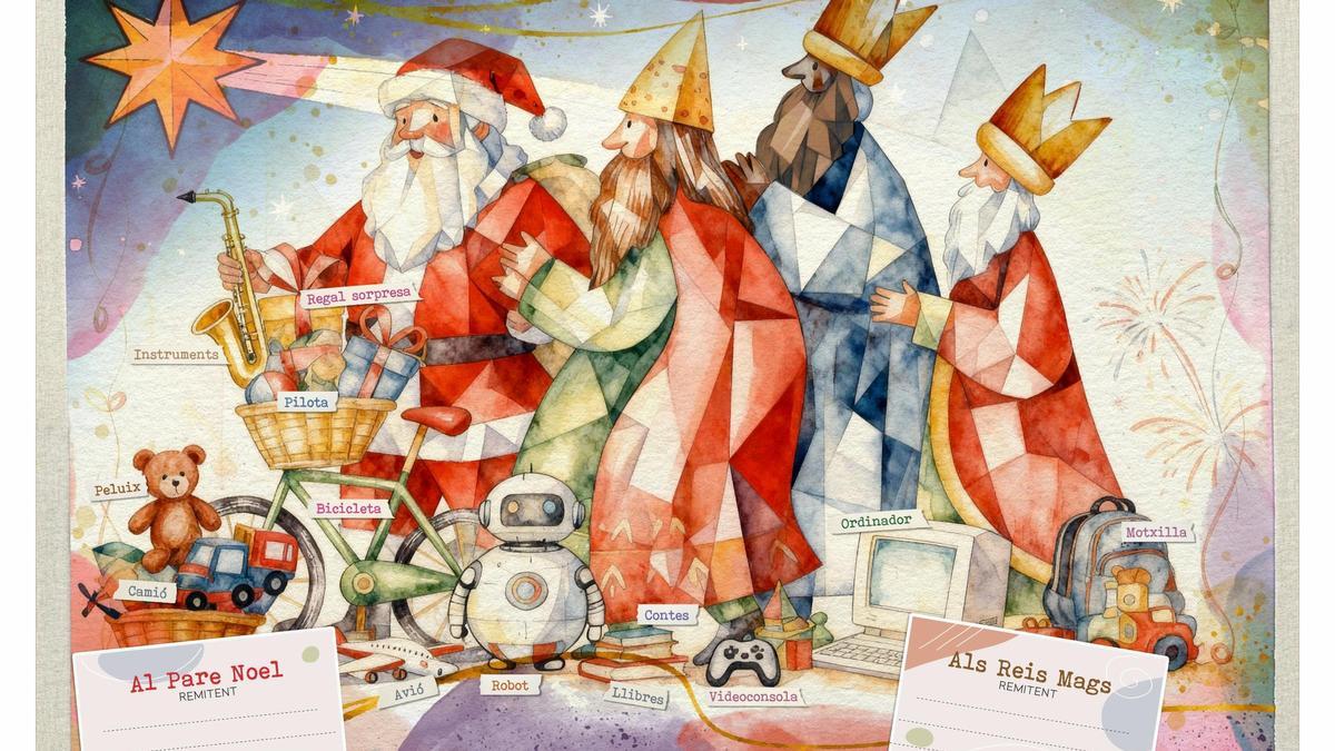 Carta de Navidad enviada por el Ayuntamiento de Xàtiva a los centros docentes.