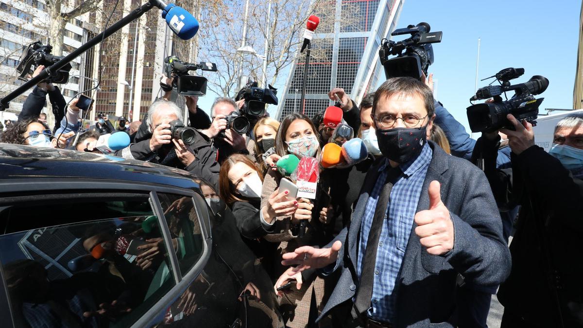 Juan Carlos Monedero, en una de las jornadas del juicio del Caso Neurona