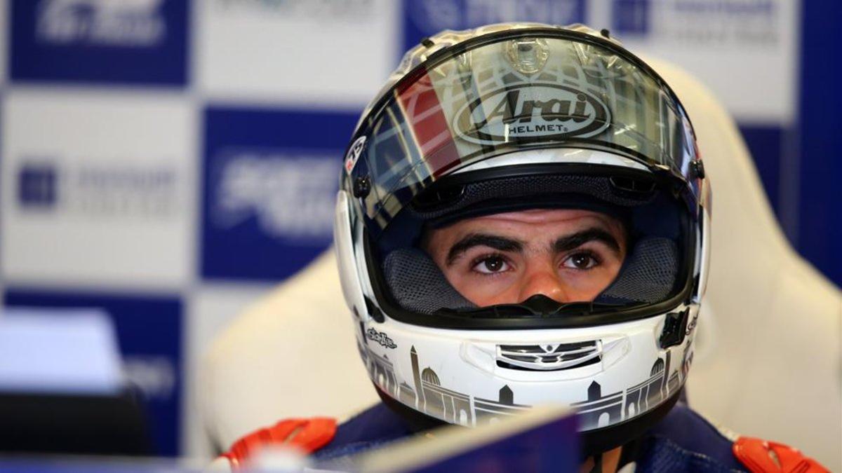 Fenati en su box en una imagen de archivo