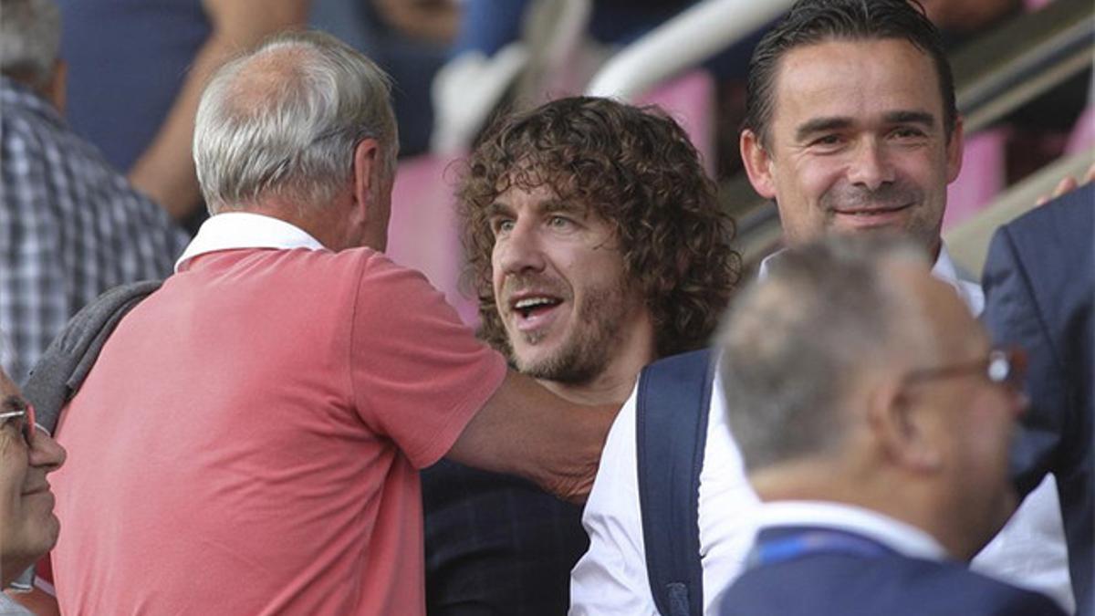 Algunos ex futbolistas del Barça coincidieron en el palco del Mini Estadi