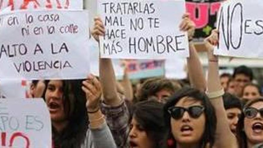 Marcha contra la violencia que sufren las mujeres.