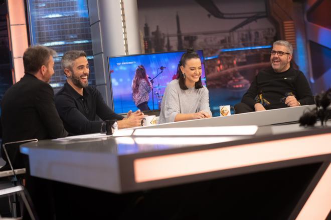 Laura Escanes, Florentino Fernández y Roberto Leal en 'El Hormiguero'