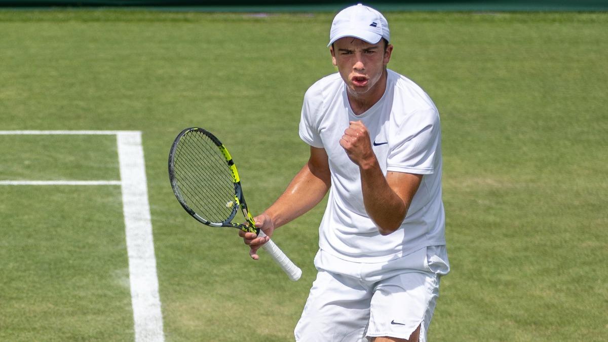 Oliver Tarvet, en la previa de Wimbledon