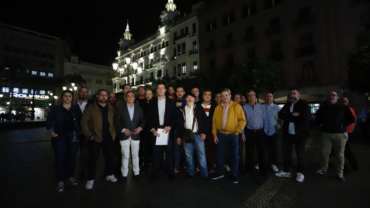 Hosteleros cordobeses, en la plaza de las Tendillas.