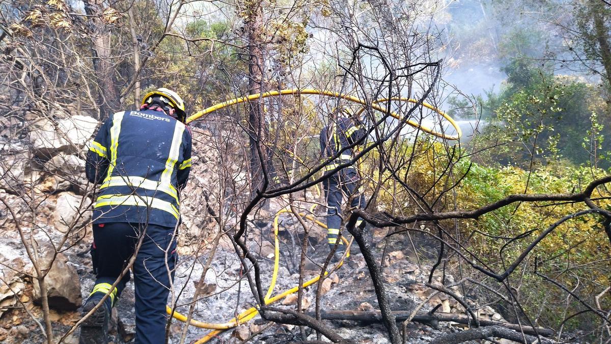 Imagen de archivo de un incendio en la Marina Alta