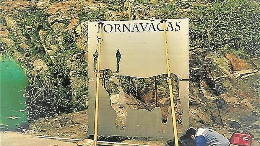 Un mural recrea la leyenda del origen de Tornavacas