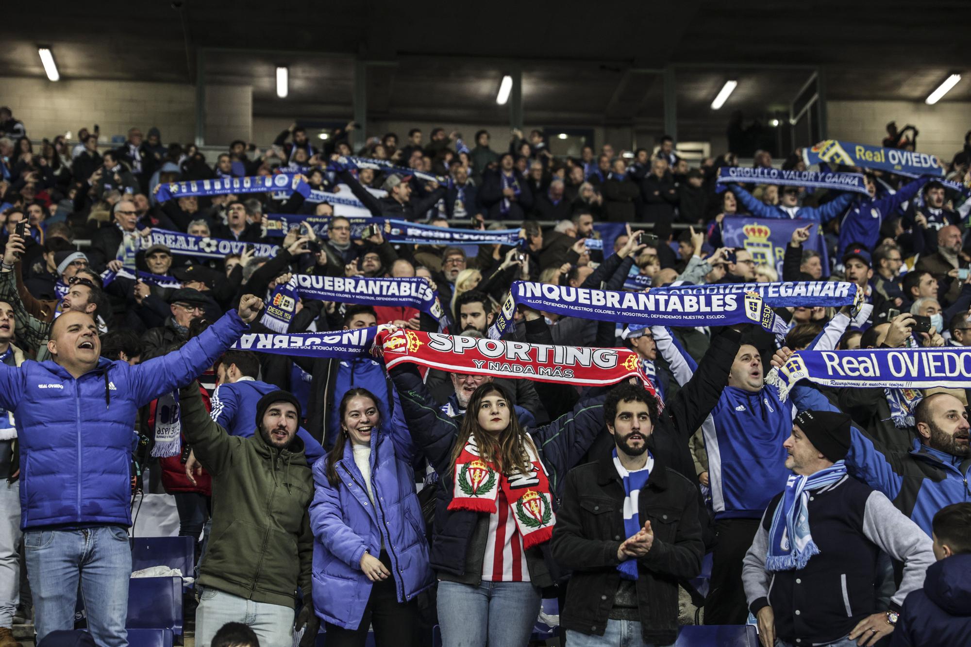 En imágenes: así se vivió el derbi en el Tartiere