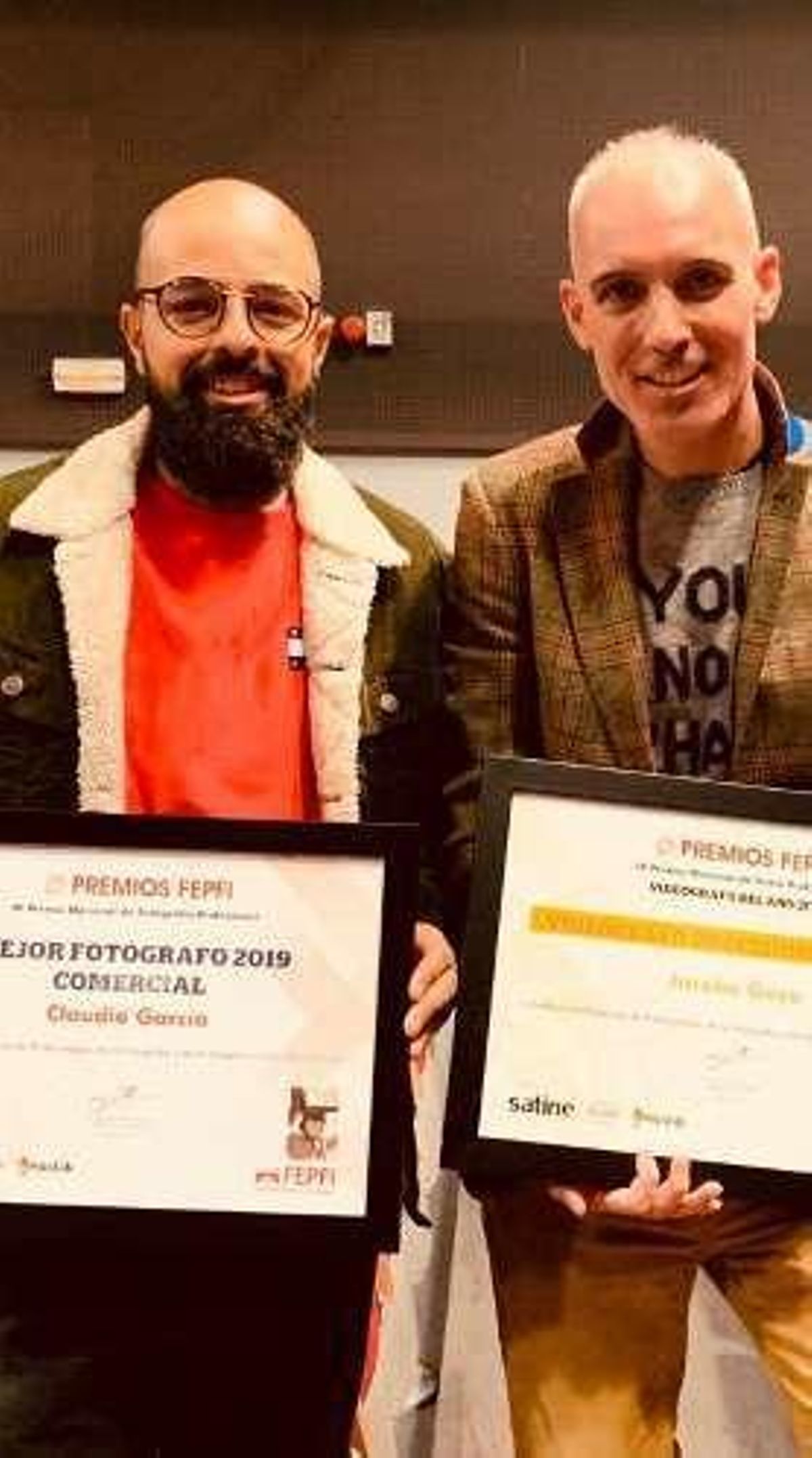 Jacobo Gayo, Mejor Videógrafo Profesional del Año y Claudio García, Premio Fotógrafo Comercial