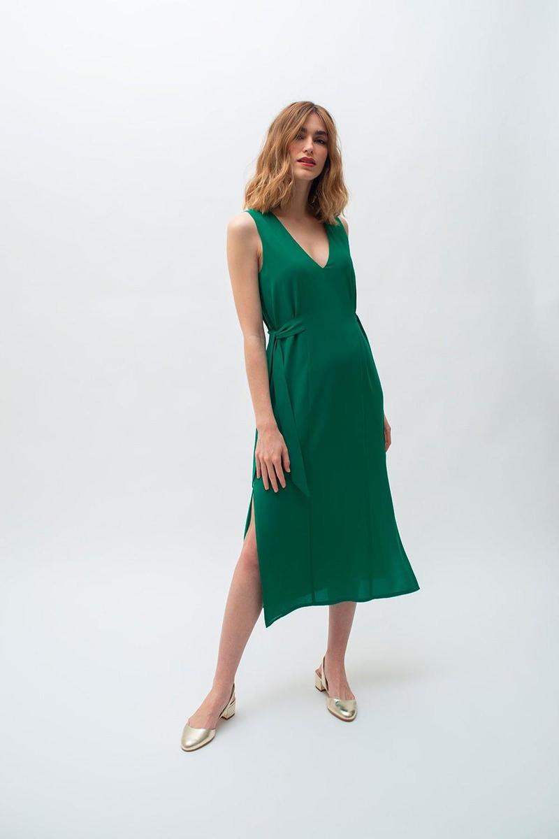 Vestido Abrazo de Bimani verde clorofila. (Precio: 99 euros)