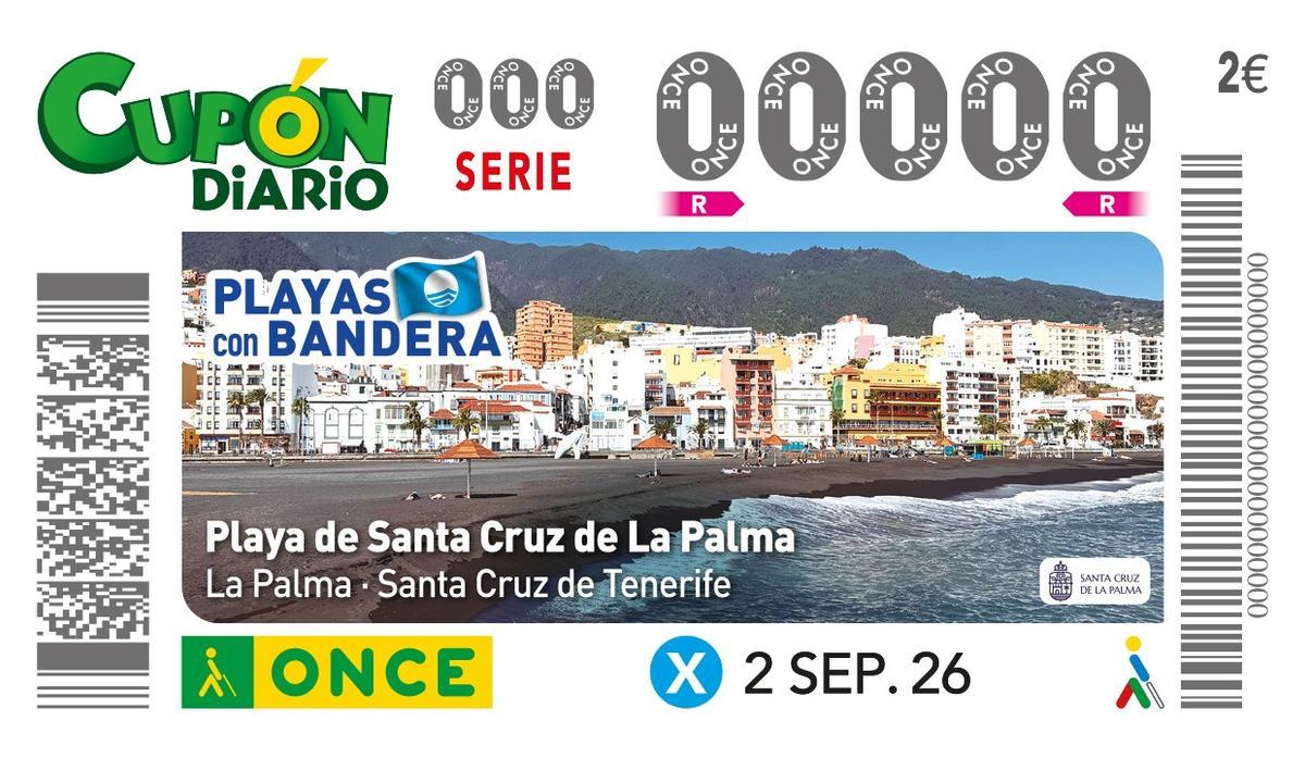 El cupón diario con la playa de Santa Cruz de La Palma