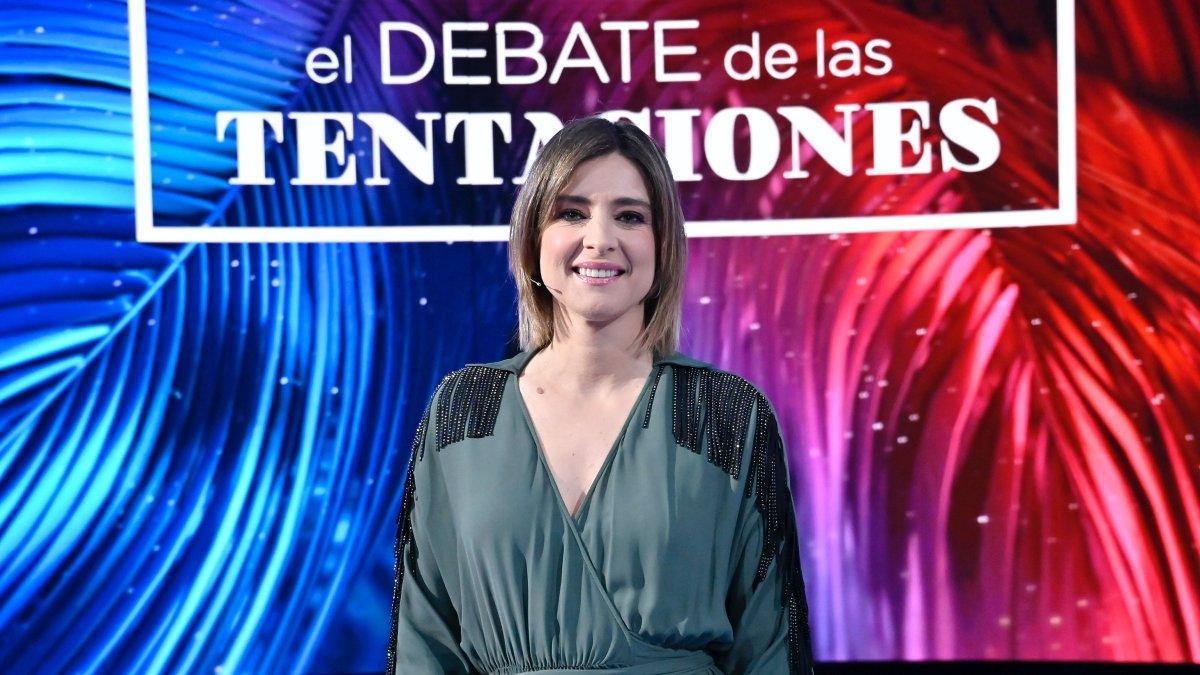 Sandra Barneda en el plató de 'El debate de las tentaciones'