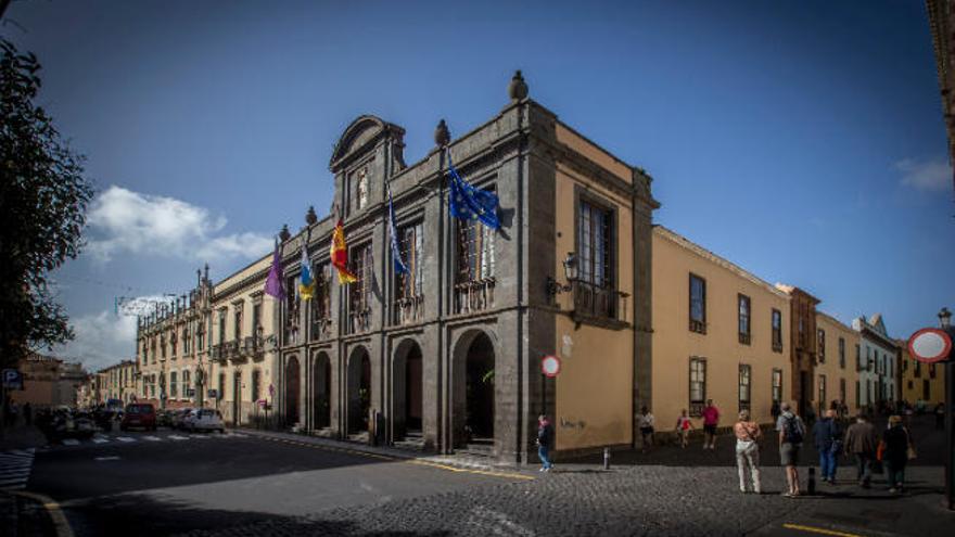 La fachada del Ayuntamiento de La Laguna.