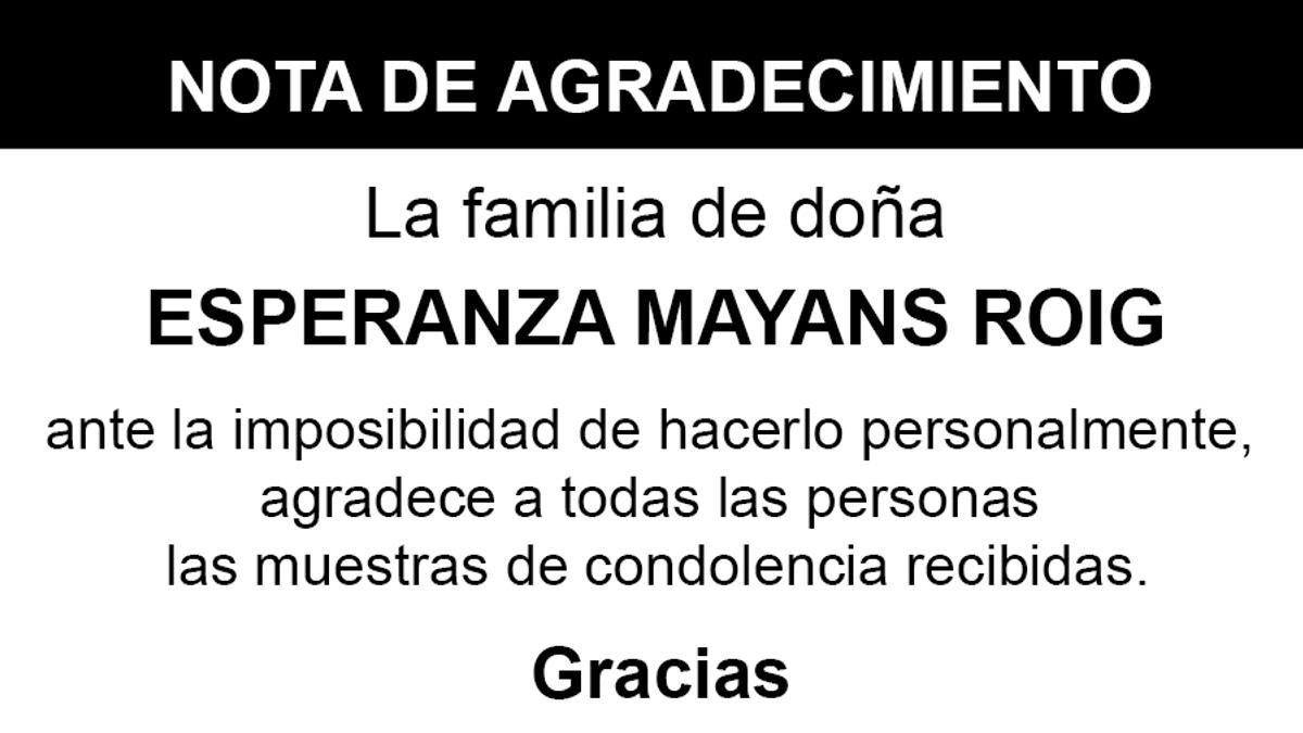 Nota Esperanza Mayans Roig