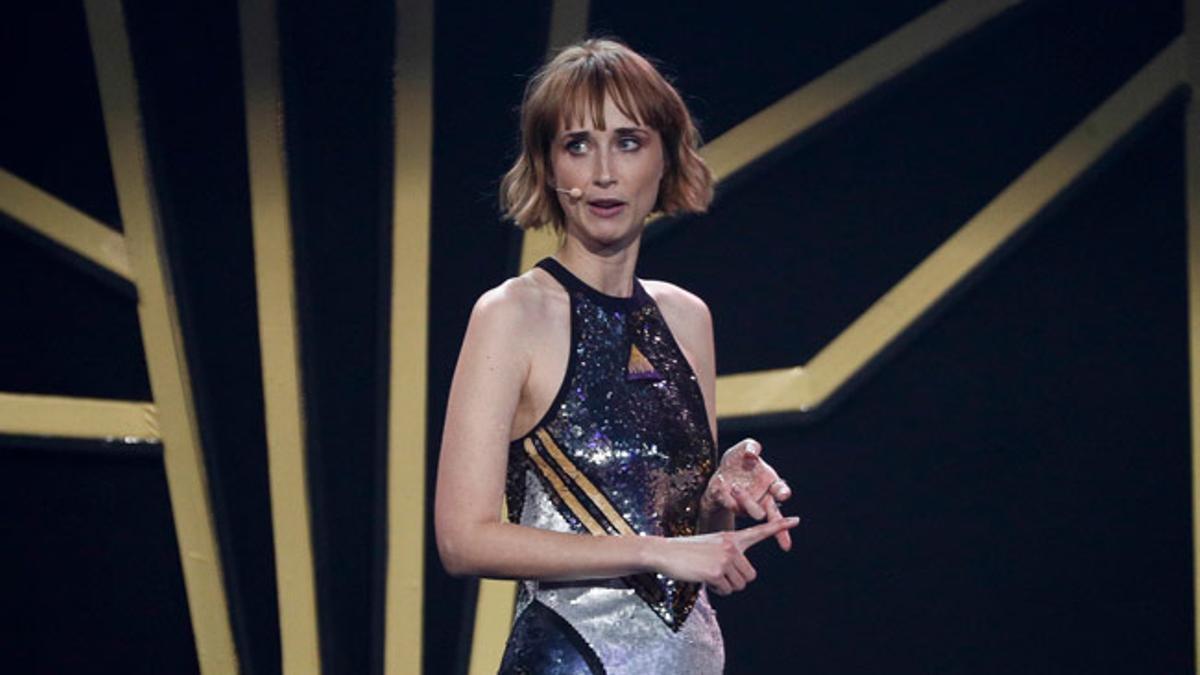 Ingrid García-Jonsson, en el escenario de los Premios Feroz