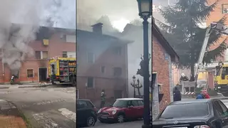 El impactante relato del herido grave en un incendio en Blimea: "Estaba en el baño y oí una explosión"