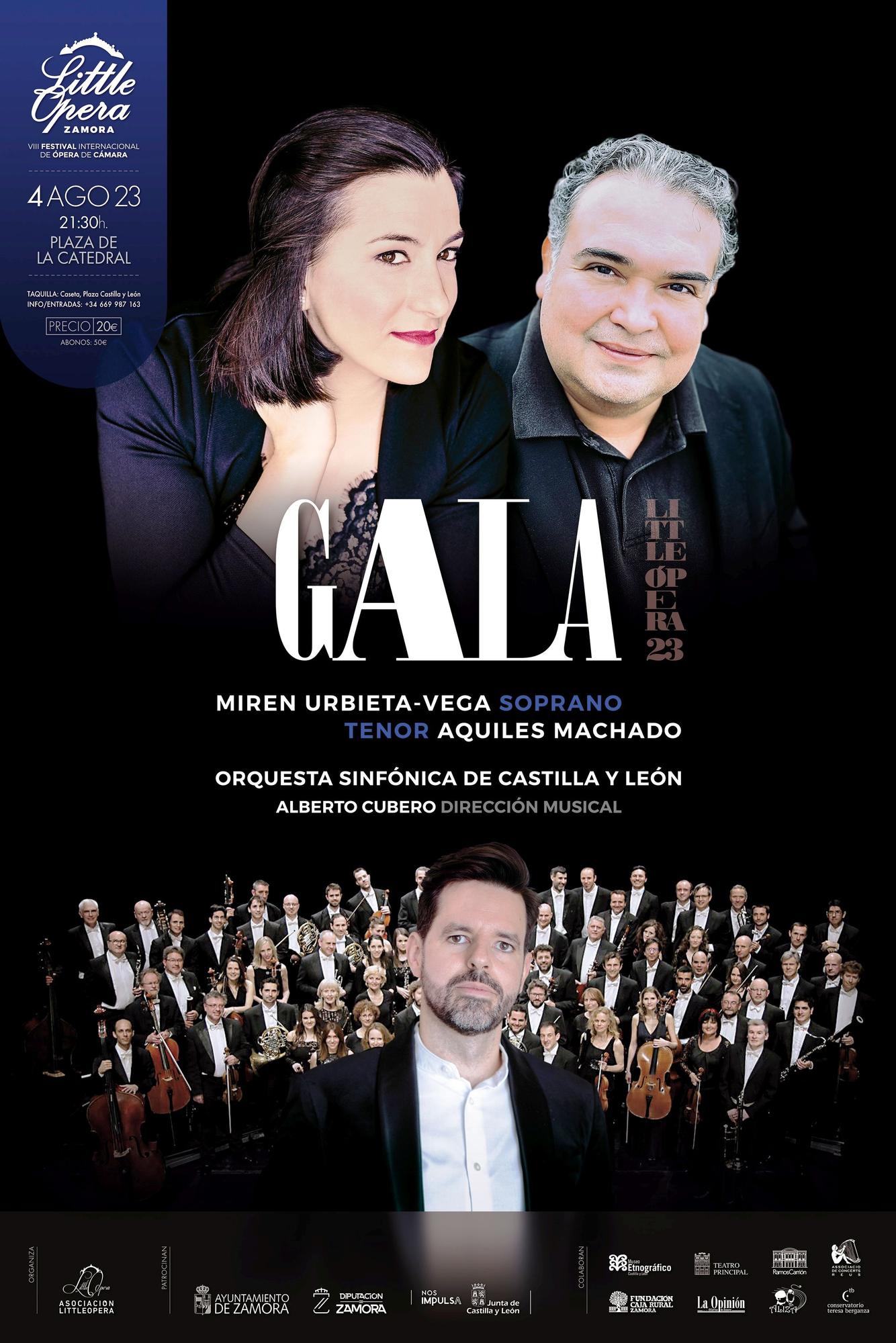 Festival Little Opera. Orquesta Sinfónica de Castilla y León (Oscyl), con el tenor Aquiles Machado, la soprano Miren Urbieta-Vega y el director musical Alberto Cubero.